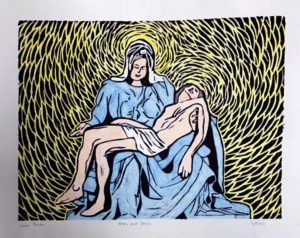 Mary and Jesus 
Lucy Timko 
Printmaking 
9th Grade, McNicholas High School