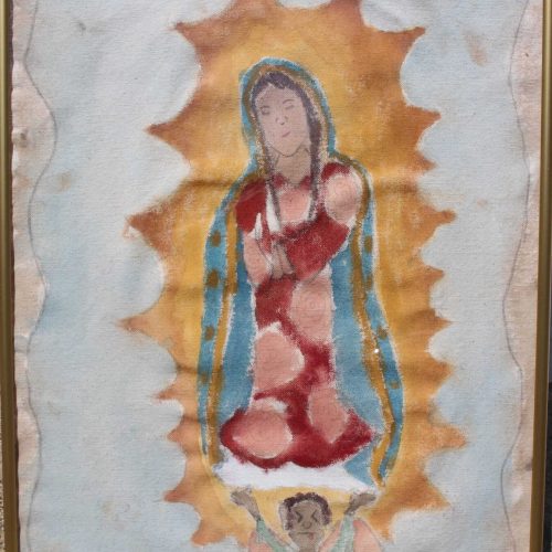 Our Loving Lady of Guadalupe 
Victoria Angelo 
Watercolor on Fabric 
6th Grade